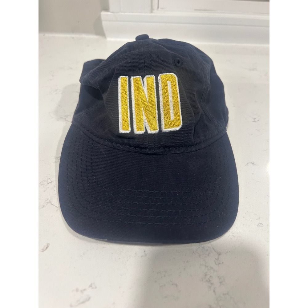 Sportsman Navy Blue IND Embroidered Indiana Baseball‎ Cap Adjustable Hat Cotton